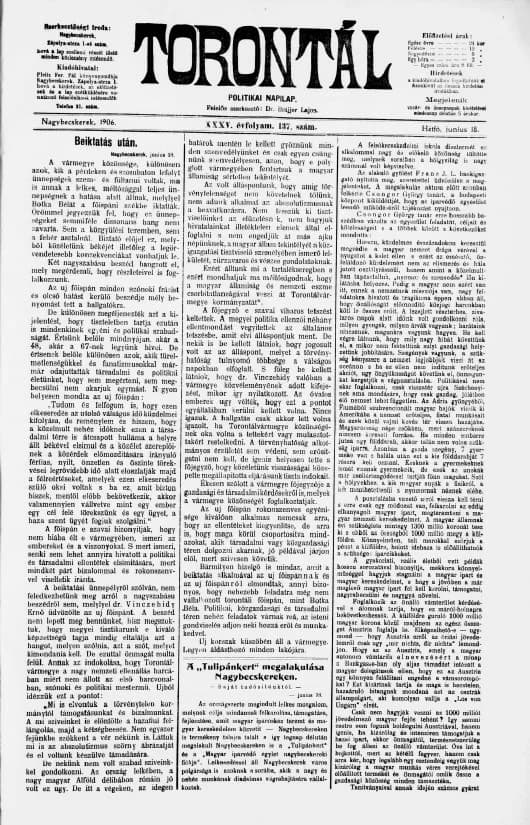 Torontál, 35. évf. 1906. június 18. 137. sz.