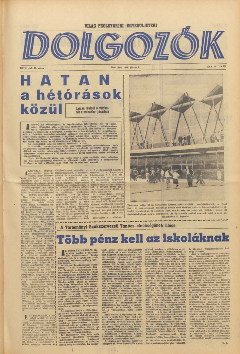 Dolgozók, 18. évf. 1964. június 5. 22. sz.