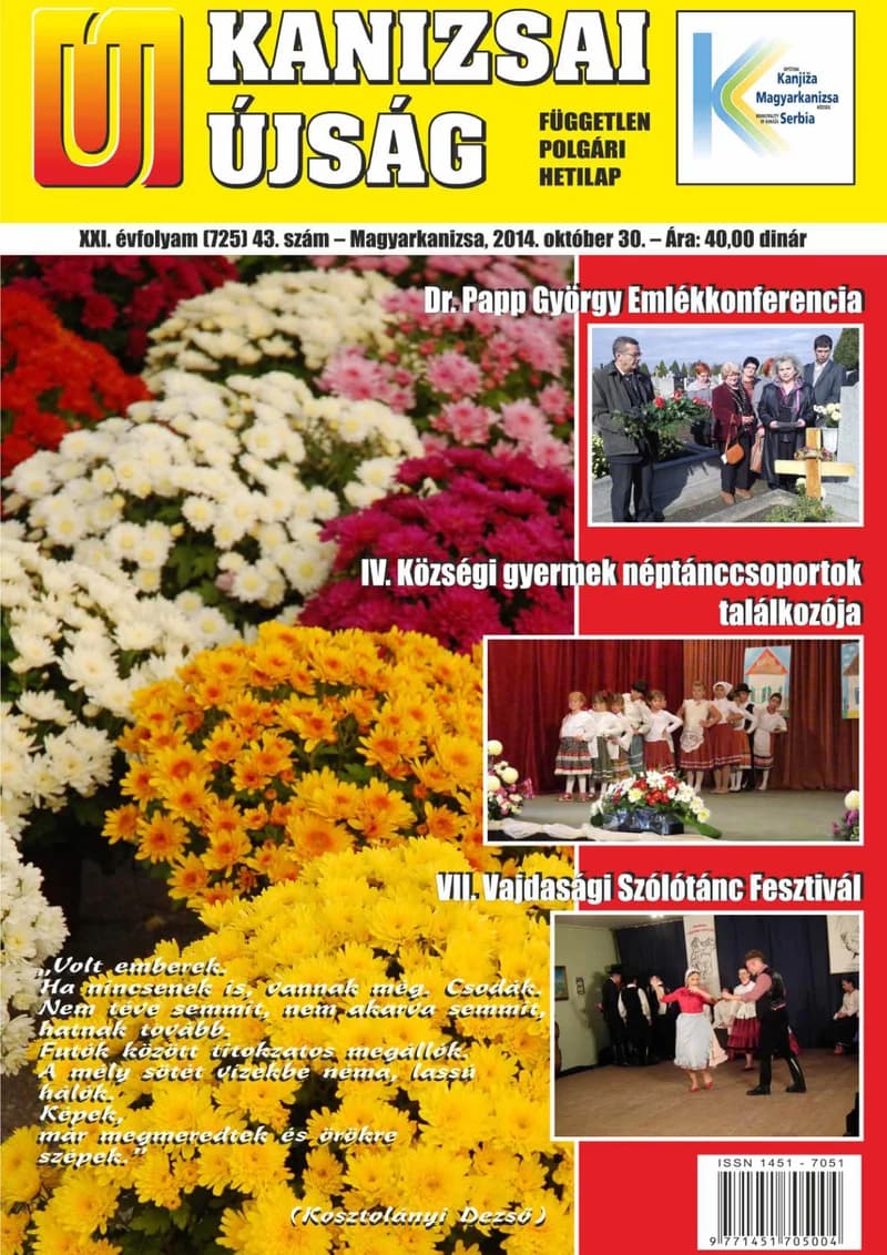 Új Kanizsai Újság, 21. évf. 2014. október 30. 43. sz.