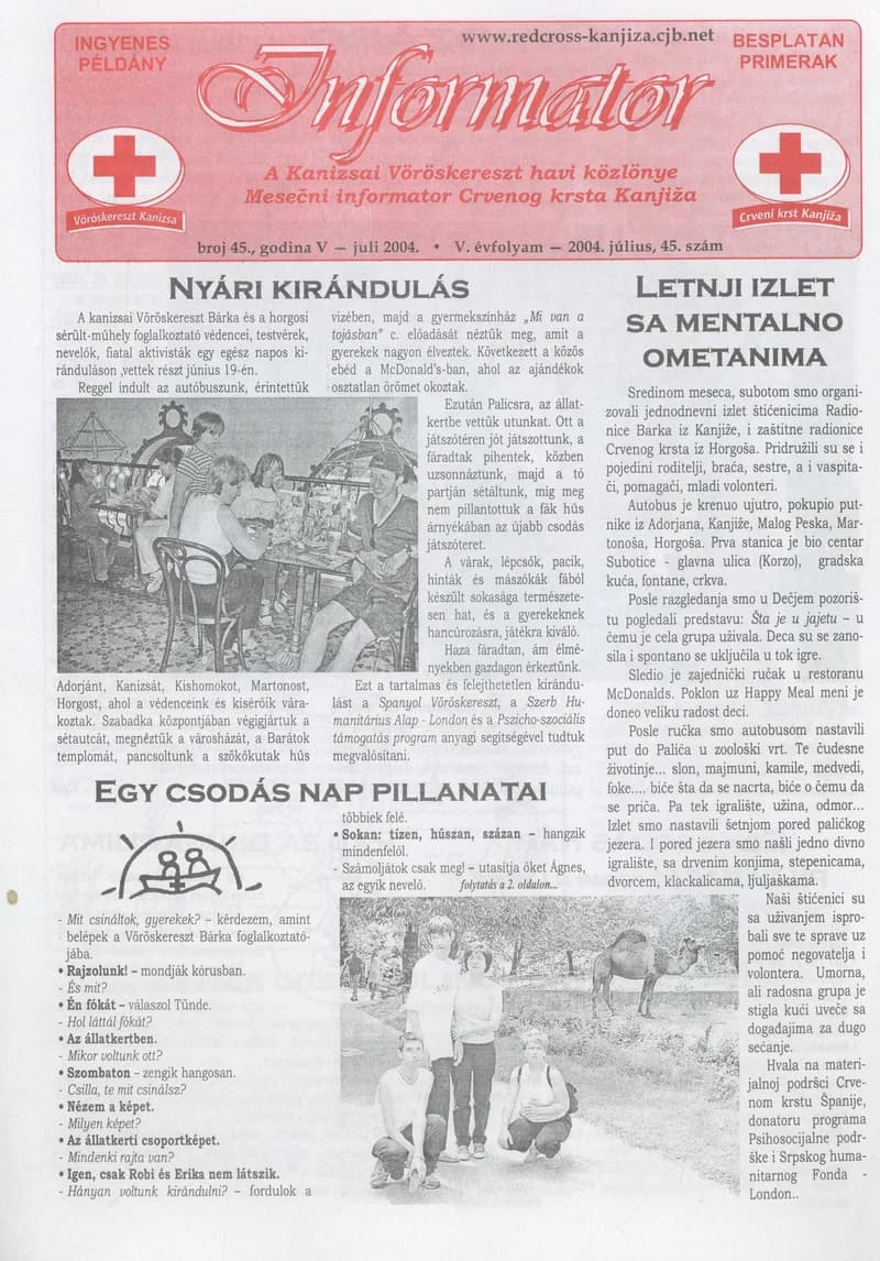 Informator, 5. évf. 2004. július 1. 45. sz.