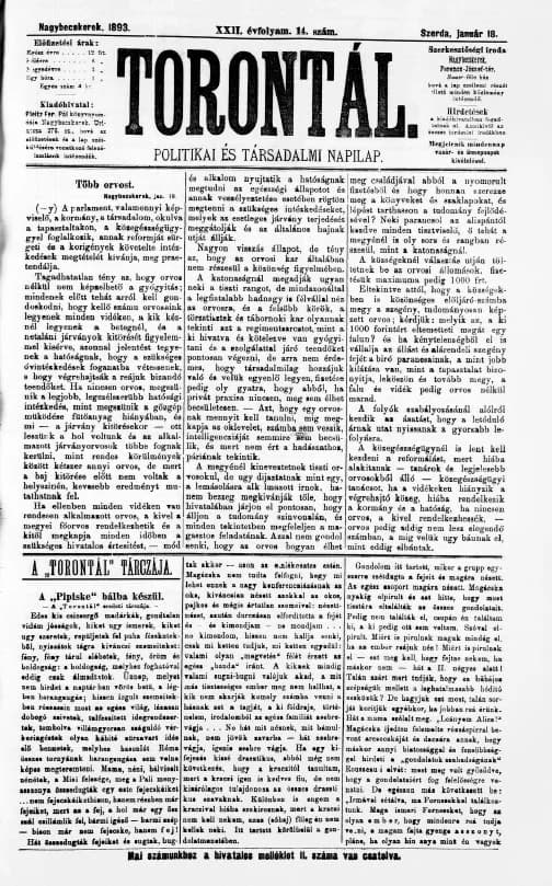 Torontál, 22. évf. 1893. január 18. 14. sz.