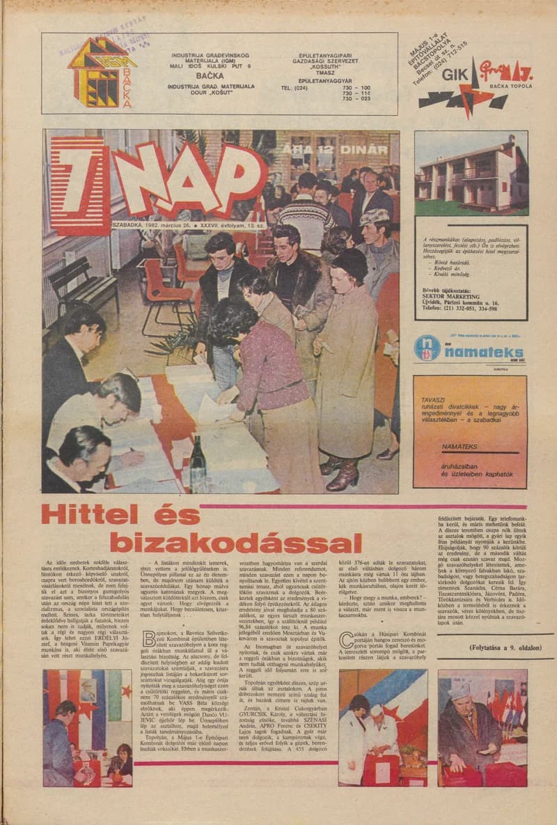 7 Nap, 37. évf. 1982. március 26. 13. sz. 1–16. oldal