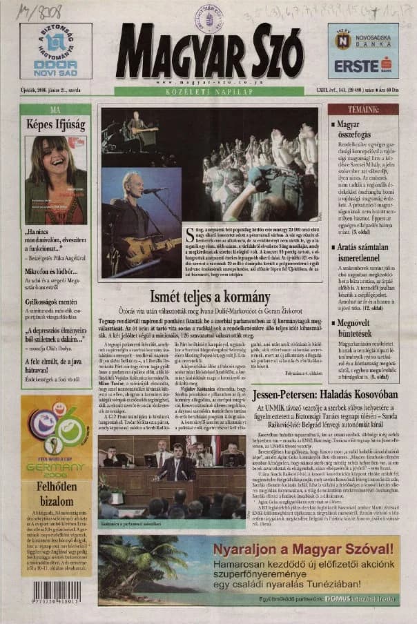 Magyar Szó, 63. évf. 2006. június 21. 141. sz. 1–20. oldal