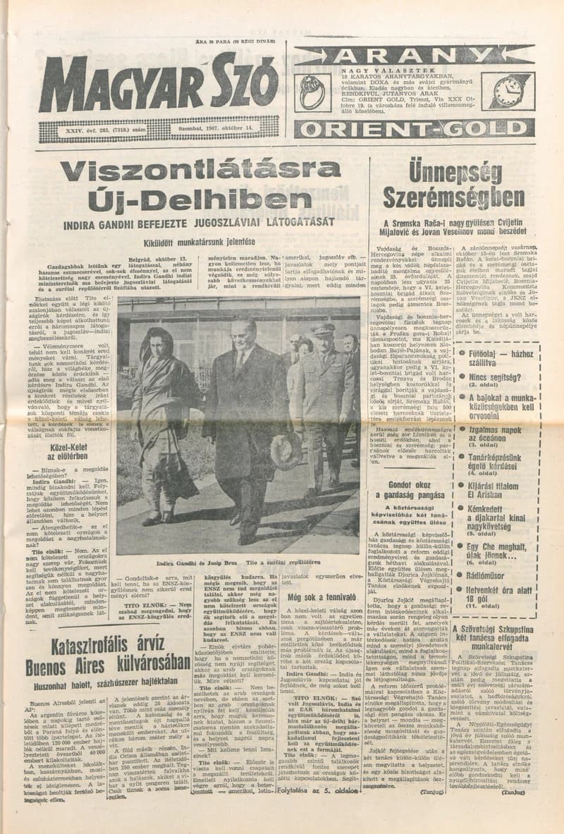 Magyar Szó, 24. évf. 1967. október 14. 283. sz. 1–12. oldal