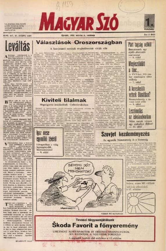 Magyar Szó, 47. évf. 1990. március 4. 61. sz. 1–32. oldal
