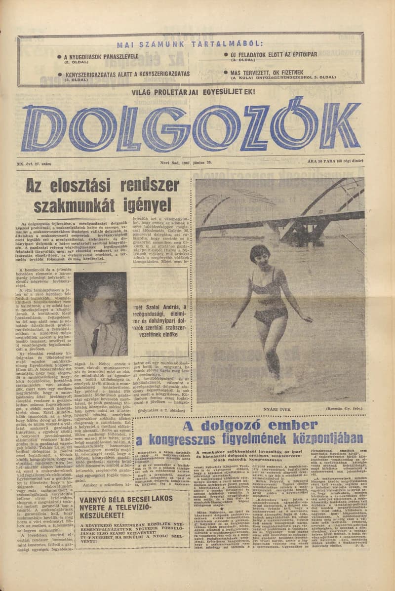 Dolgozók, 21. évf. 1967. június 30. 27. sz.