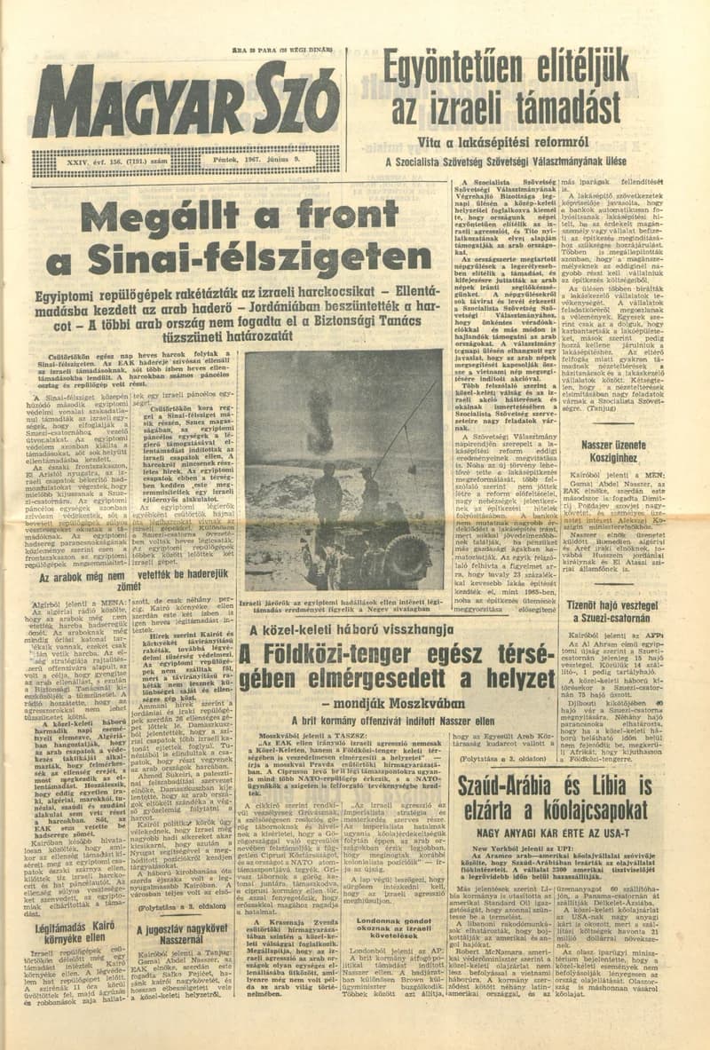 Magyar Szó, 24. évf. 1967. június 9. 156. sz. 1–14. oldal