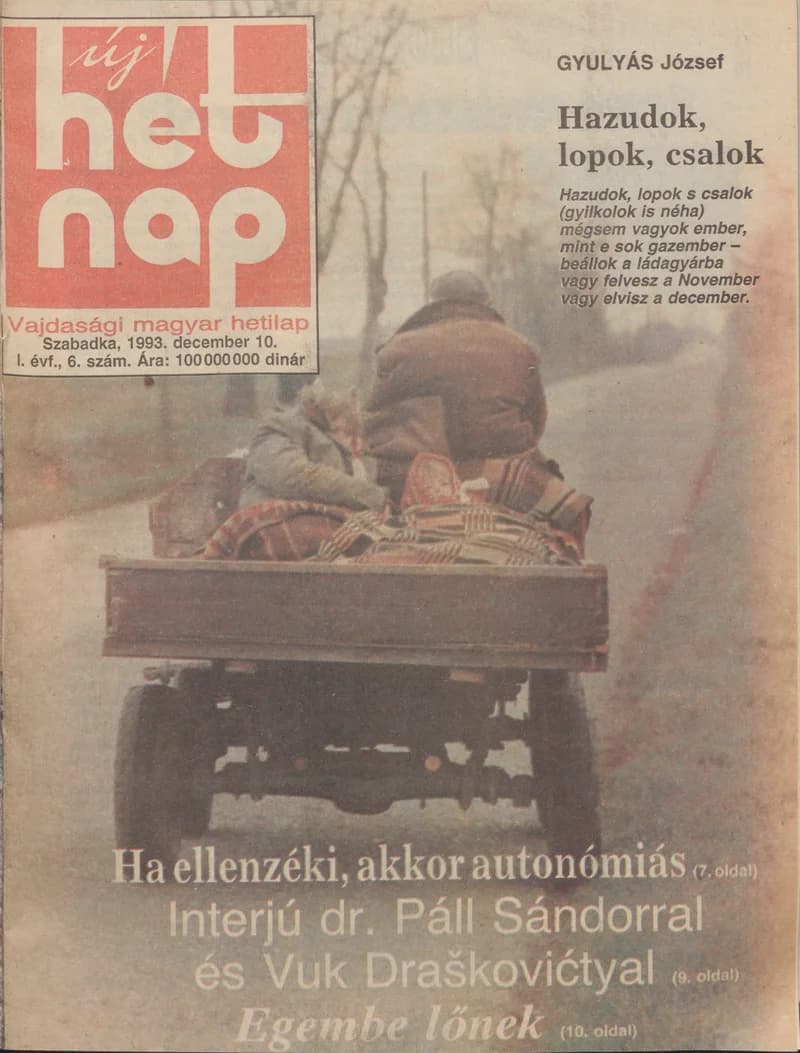 Új Hét Nap, 1. évf. 1993. december 10. 6. sz.