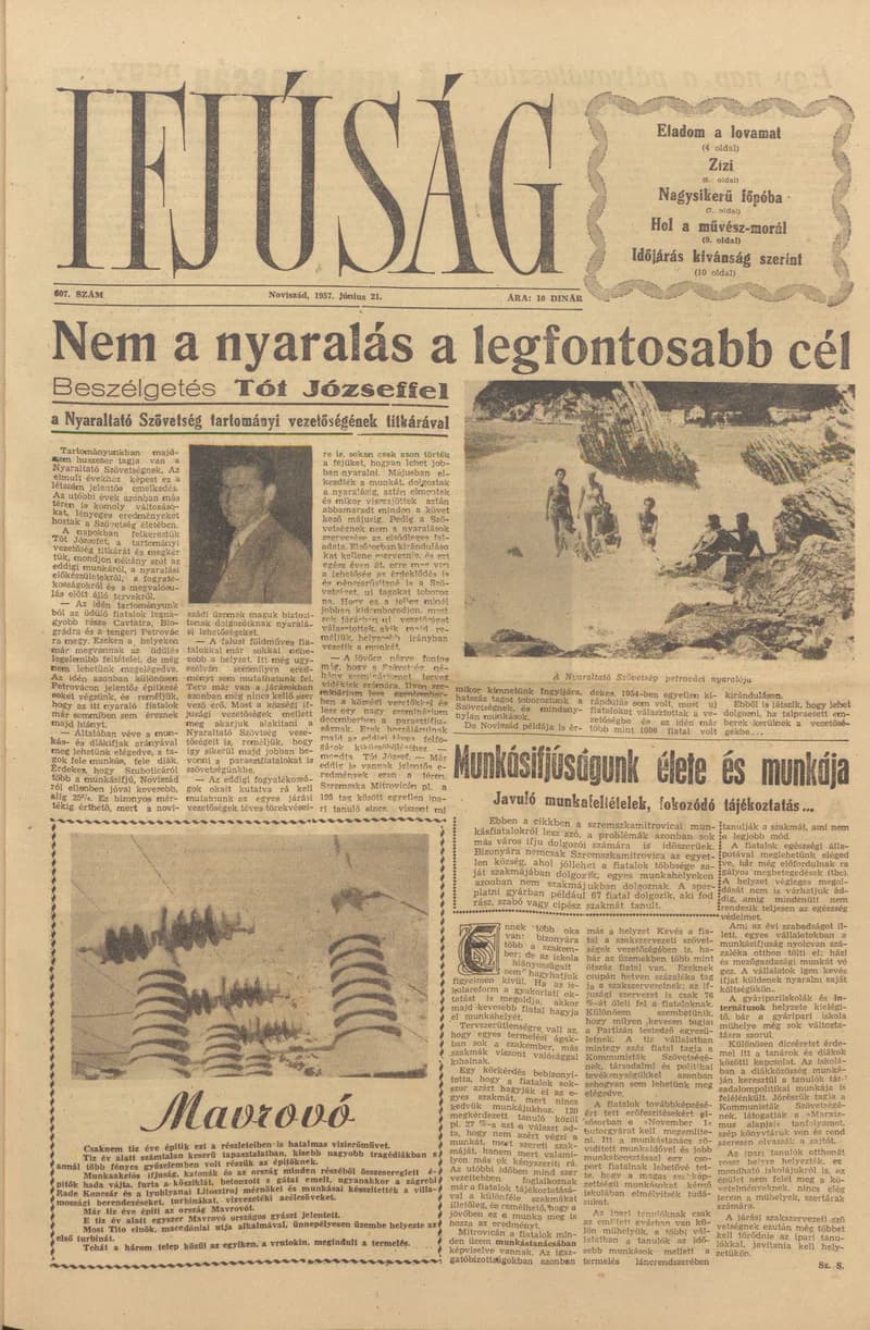 Ifjúság, 13. évf. 1957. június 21. 607. sz.