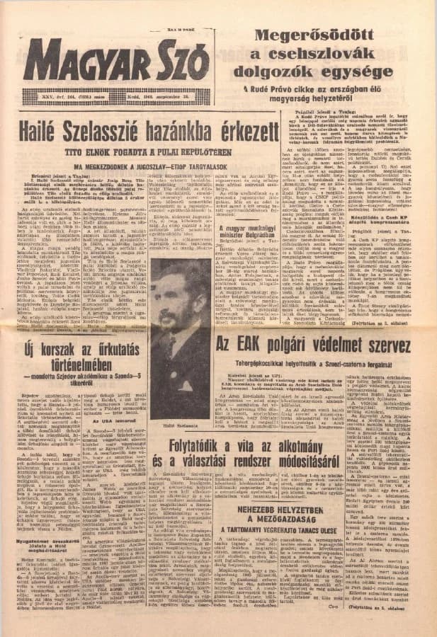 Magyar Szó, 25. évf. 1968. szeptember 24. 264. sz. 1–14. oldal