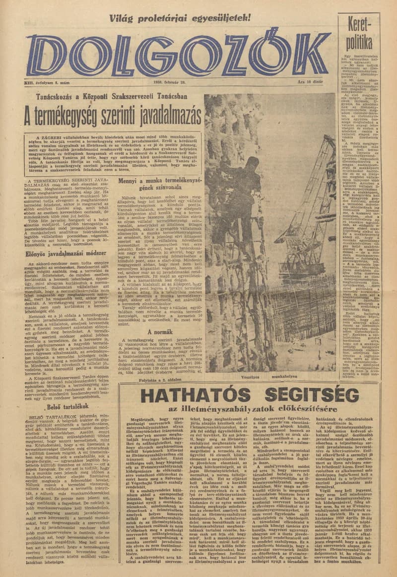 Dolgozók, 13. évf. 1959. február 20. 8. sz.