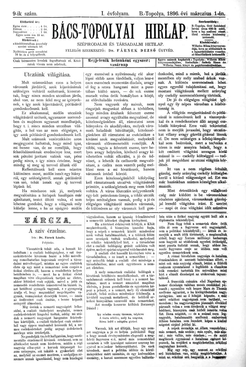 Bács-Topolyai Hirlap, 1. évf. 1896. március 1. 9. sz.