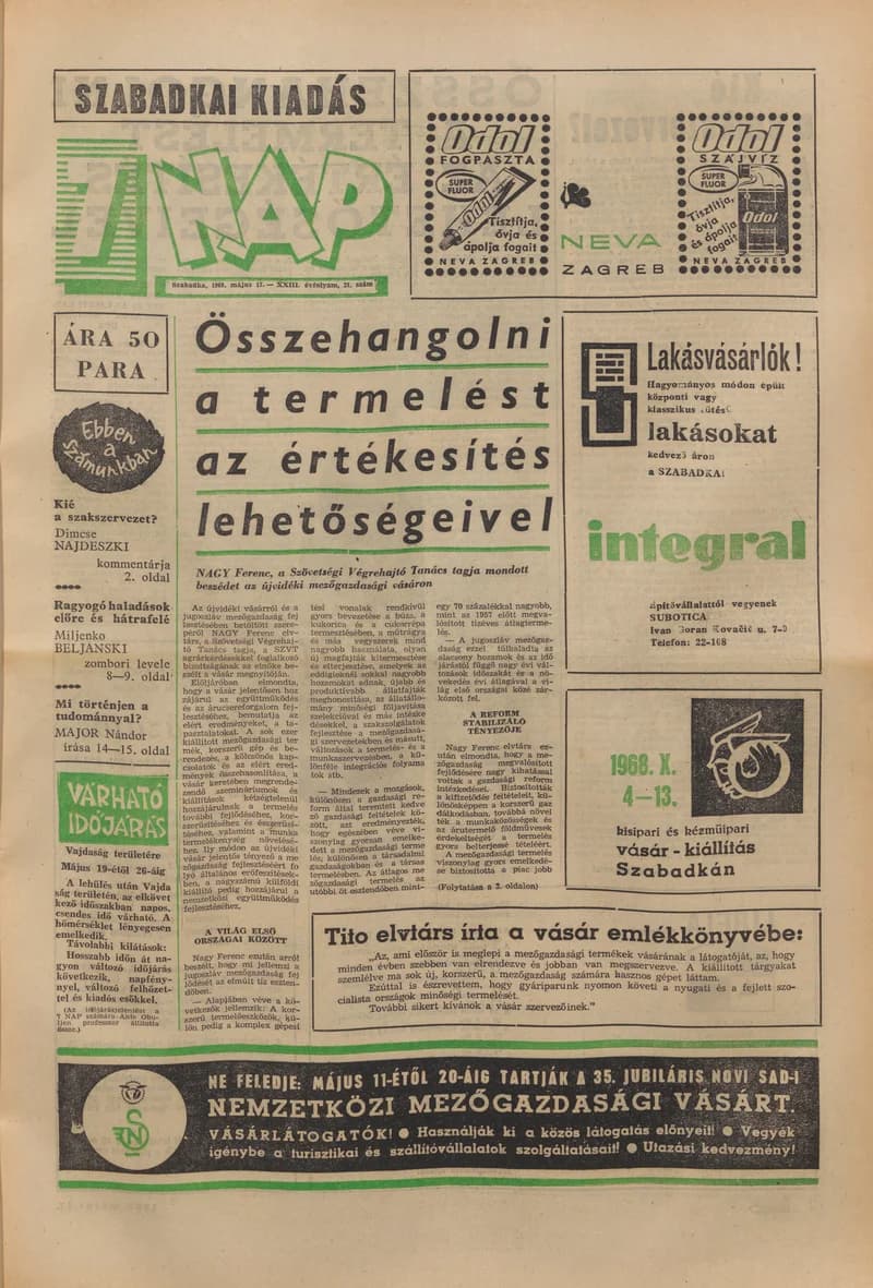 7 Nap, 23. évf. 1968. május 17. 21. sz. 1–24. oldal