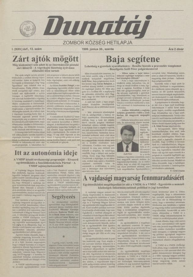 Dunatáj, 1. évf. 1999. június 30. 13. sz.