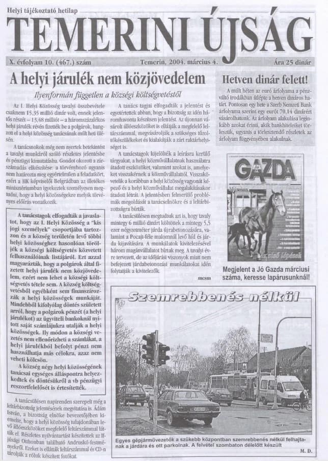 Temerini Újság, 10. évf. 2004. március 4. 10. sz.