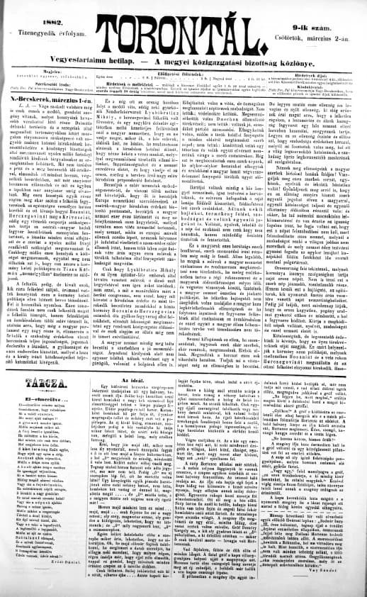 Torontál, 11. évf. 1882. március 2. 9. sz.