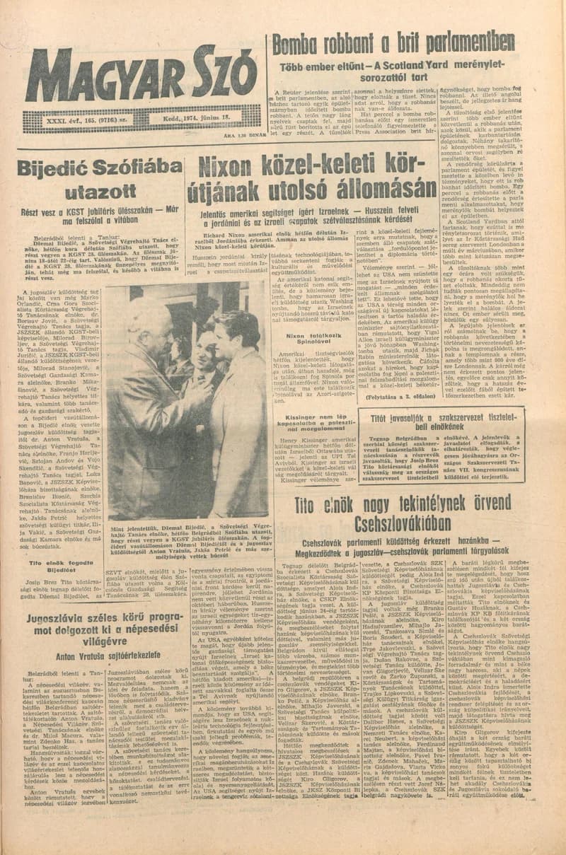 Magyar Szó, 31. évf. 1974. június 18. 165. sz. 1–20. oldal