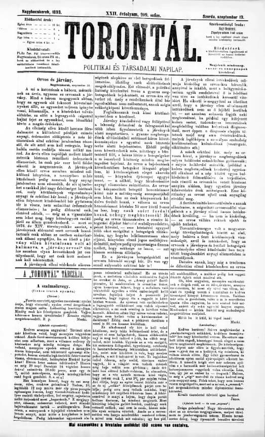 Torontál, 22. évf. 1893. szeptember 13. 209. sz.