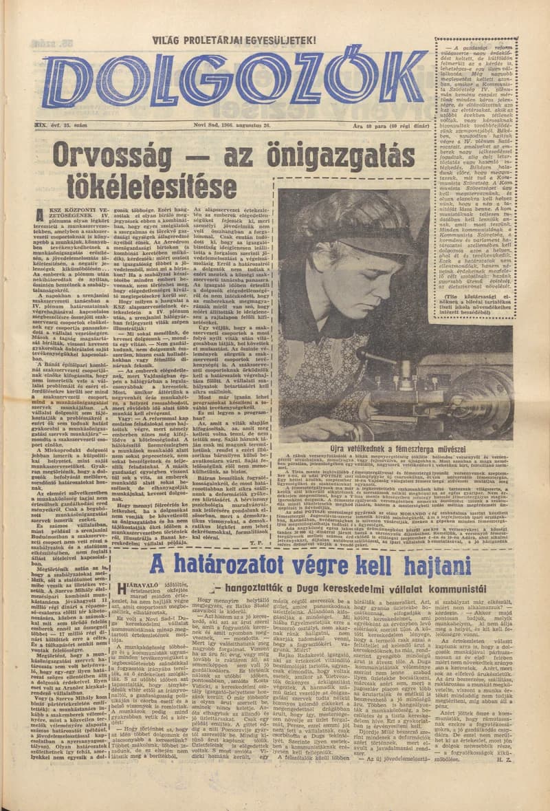 Dolgozók, 20. évf. 1966. augusztus 26. 35. sz.