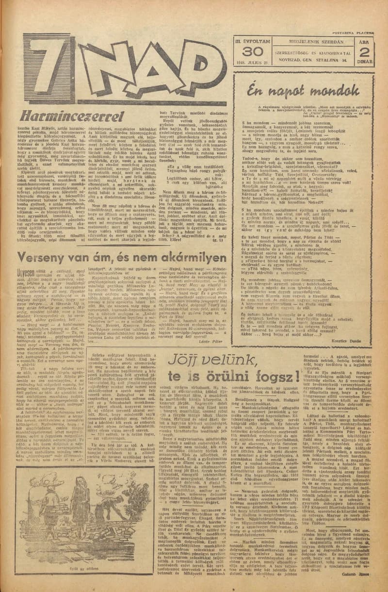 7 Nap, 3. évf. 1948. július 21. 30. sz. 1–4. oldal