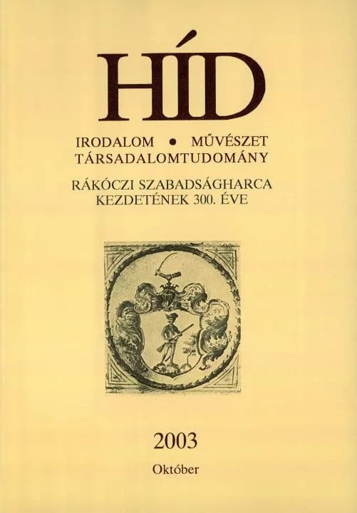 Híd, 67. évf. 2003. október. 10. sz. 1029–1212. oldal