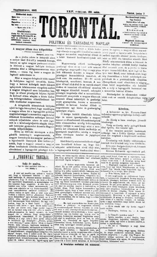 Torontál, 24. évf. 1895. június 7. 130. sz.
