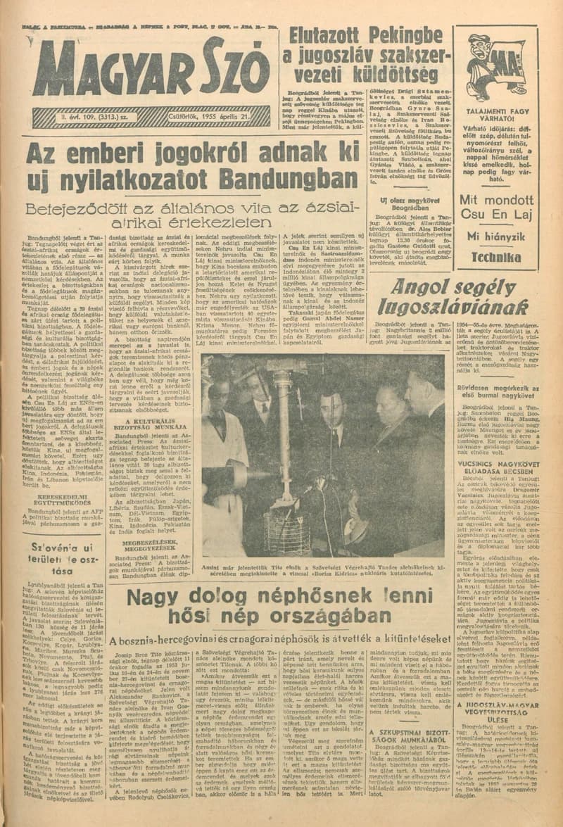 Magyar Szó, 12. évf. 1955. április 21. 109. sz. 1–8. oldal