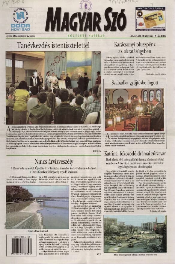 Magyar Szó, 62. évf. 2005. szeptember 2. 206. sz. 1–20. oldal