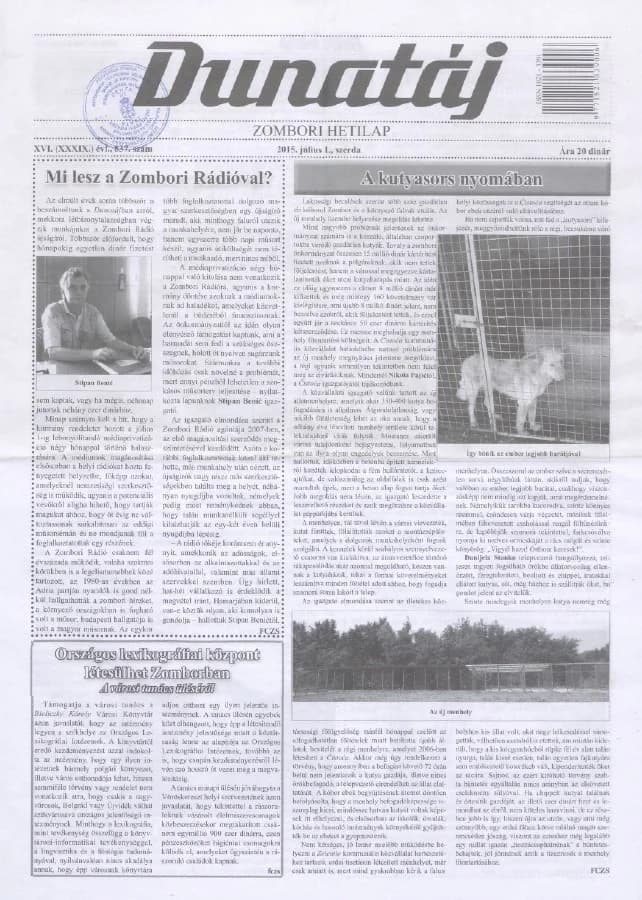 Dunatáj, 17. évf. 2015. július 1. 837. sz.