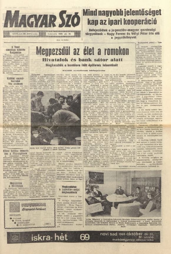 Magyar Szó, 26. évf. 1969. október 30. 300. sz. 1–20. oldal