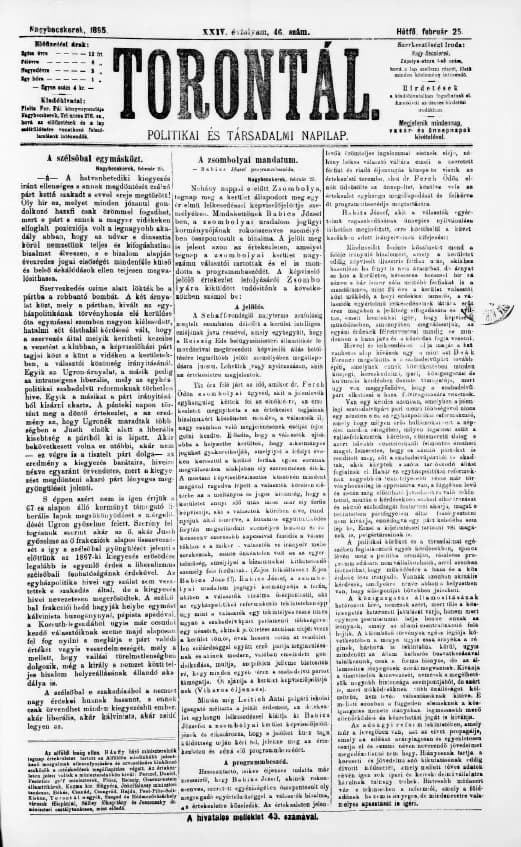 Torontál, 24. évf. 1895. február 25. 46. sz.