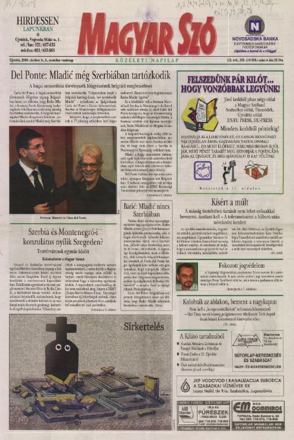 Magyar Szó, 60. évf. 2003. október 4. – 5. 235. sz. 1–36. oldal