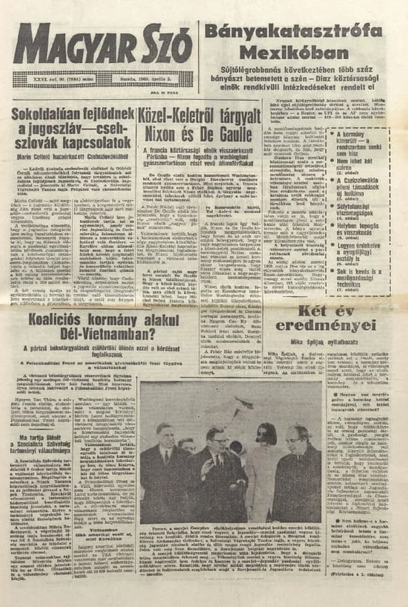 Magyar Szó, 26. évf. 1969. április 2. 90. sz. 1–16. oldal