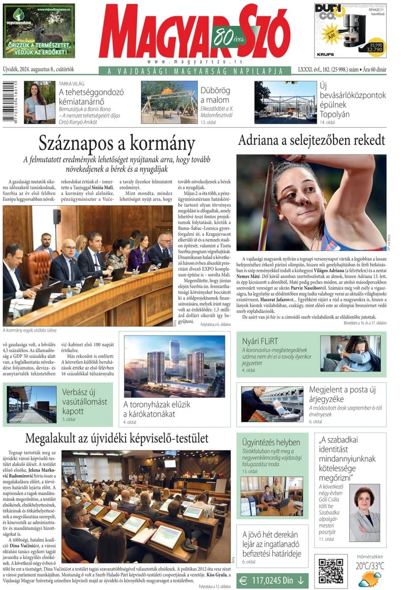 Magyar Szó, 81. évf. 2024. augusztus 8. 182. sz. 1–20. oldal
