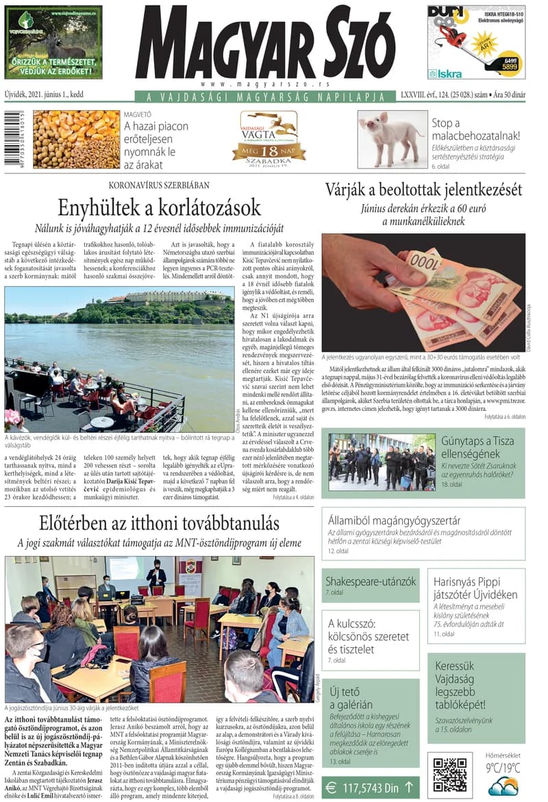 Magyar Szó, 78. évf. 2021. június 1. 124. sz. 1–20. oldal