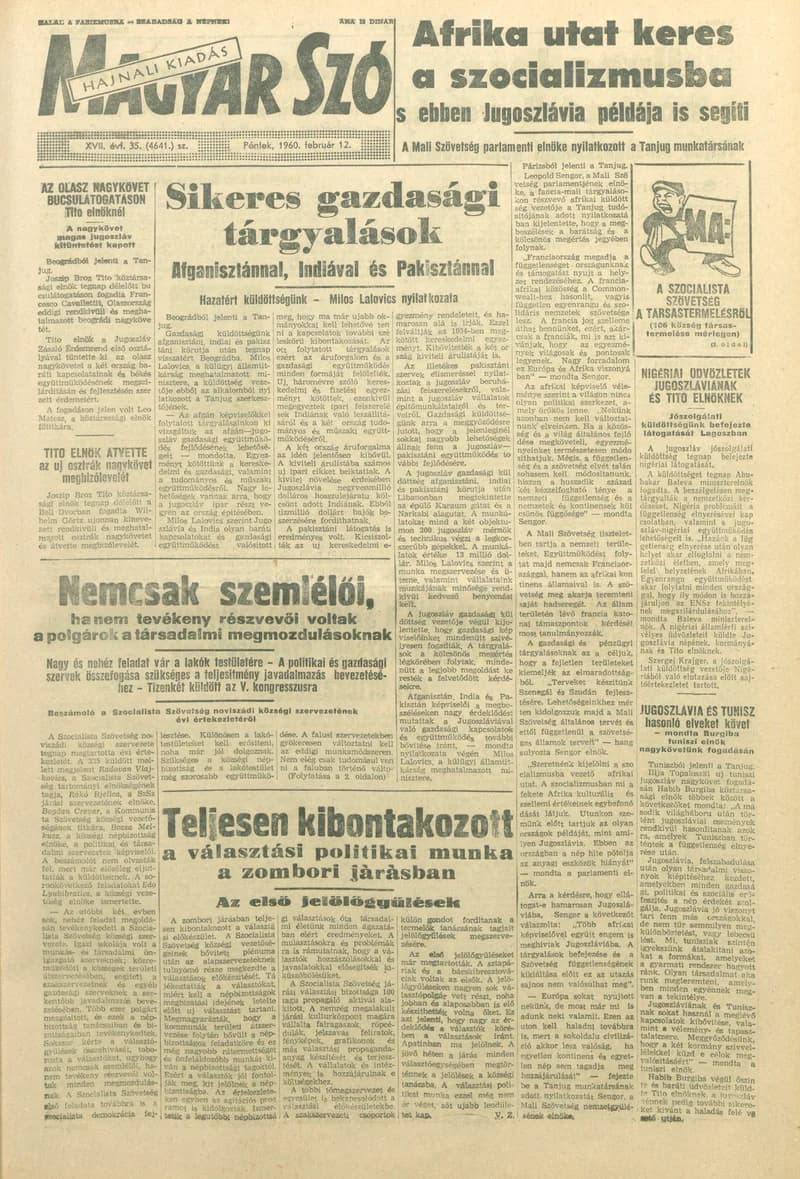Magyar Szó, 17. évf. 1960. február 12. 35. sz. 1–18. oldal