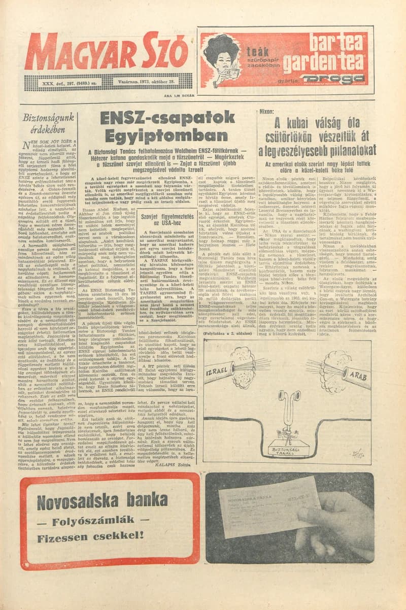 Magyar Szó, 30. évf. 1973. október 28. 297. sz.