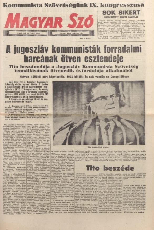 Magyar Szó, 26. évf. 1969. március 12. 69. sz. 1–20. oldal