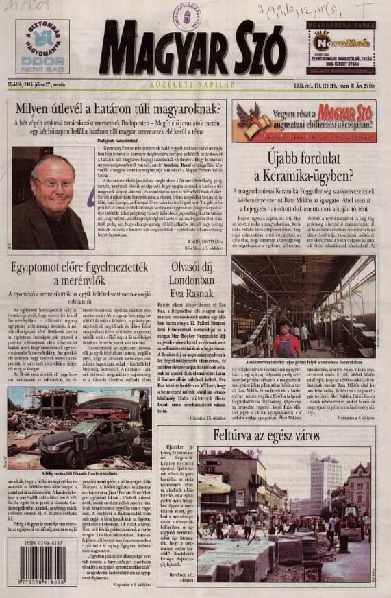 Magyar Szó, 62. évf. 2005. július 27. 174. sz. 1–20. oldal