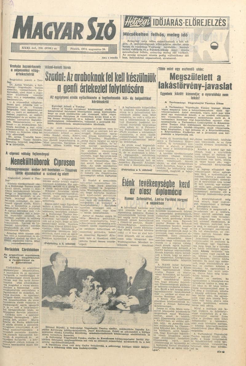 Magyar Szó, 31. évf. 1974. augusztus 30. 238. sz. 1–12. oldal