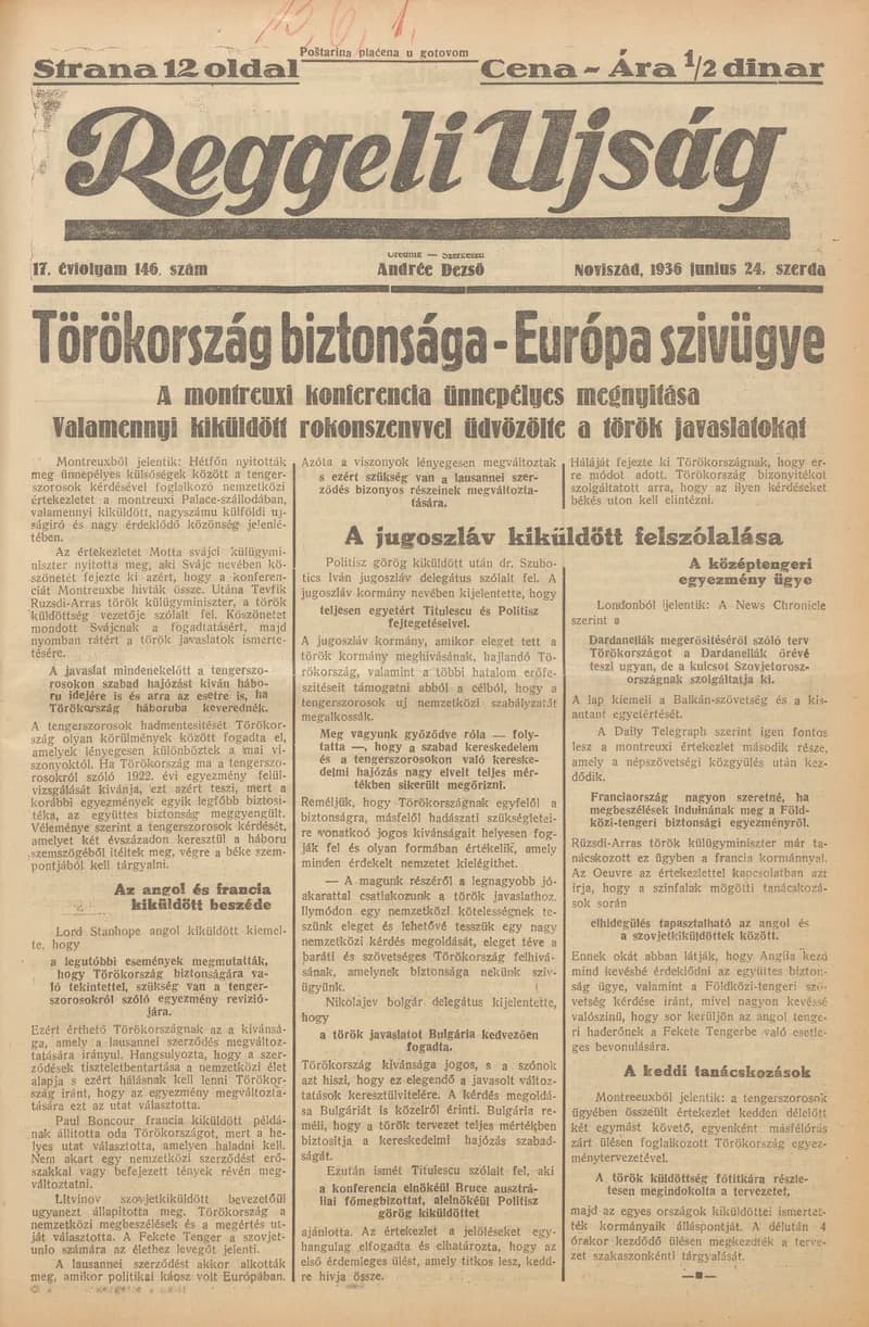 Reggeli Újság, 17. évf. 1936. június 24. 146. sz.