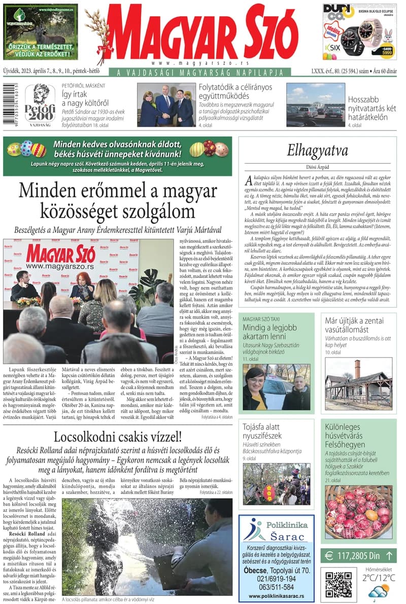 Magyar Szó, 80. évf. 2023. április 7. – 8. 80. sz. 1–32. oldal