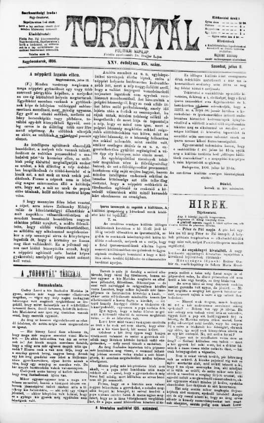 Torontál, 25. évf. 1896. július 11. 158. sz.