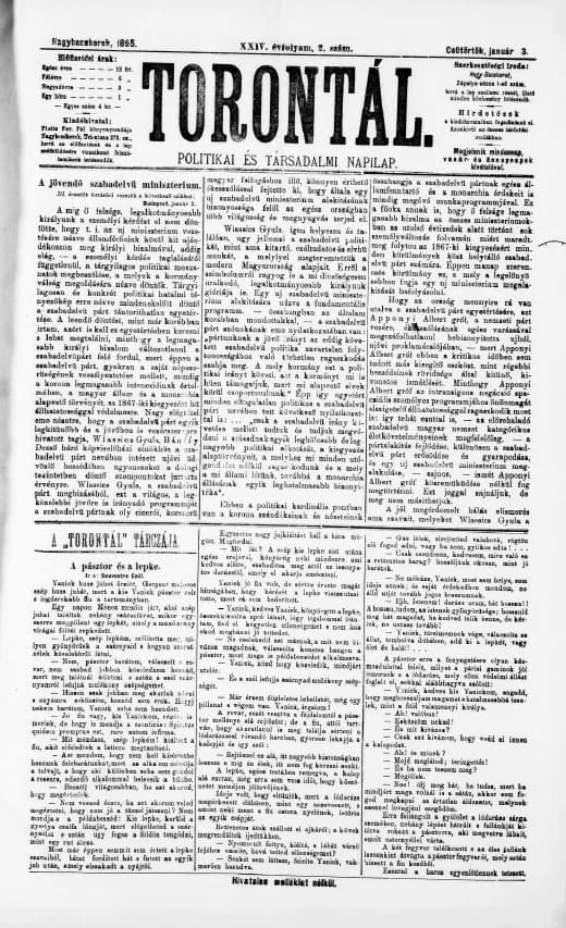 Torontál, 24. évf. 1895. január 3. 2. sz.