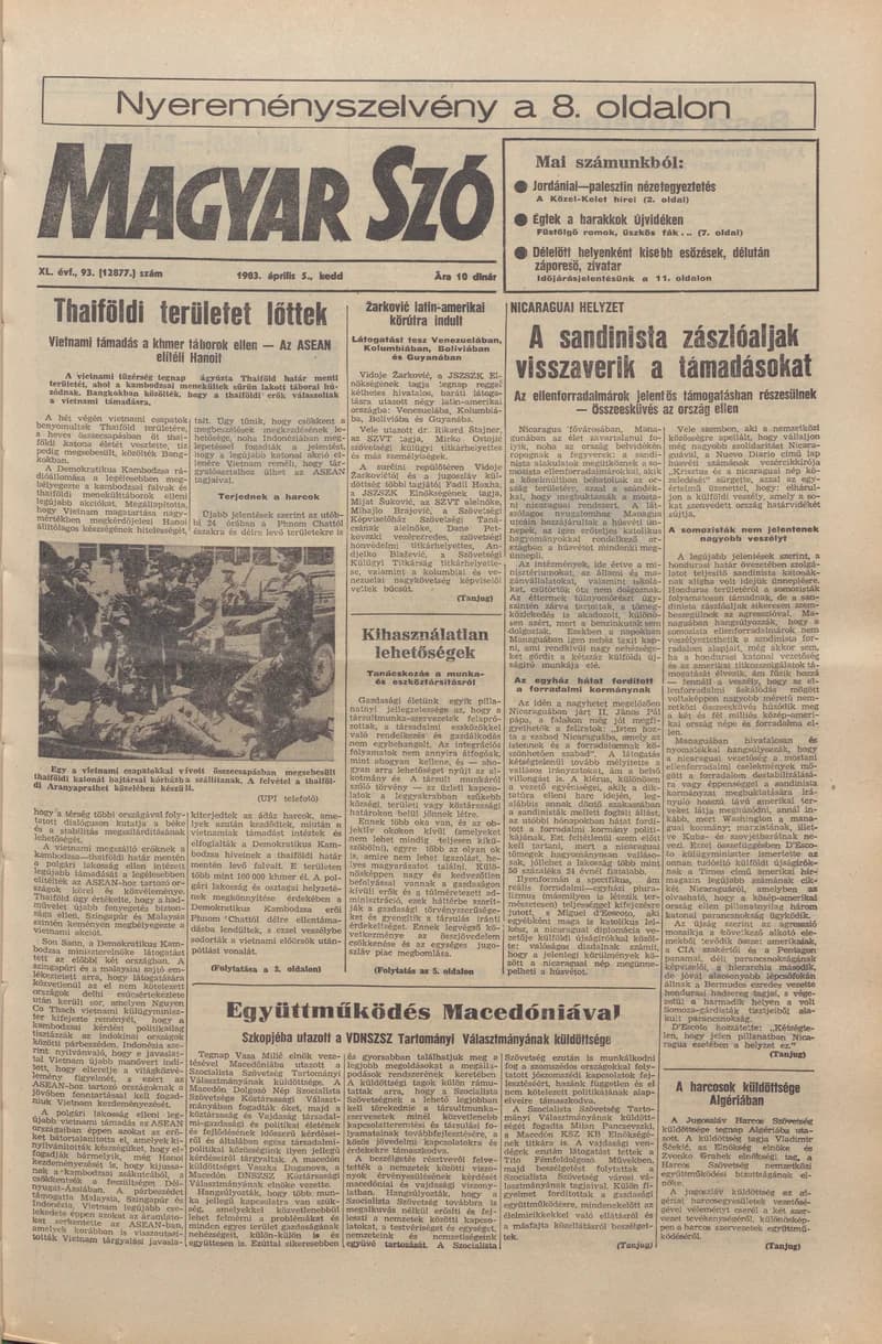 Magyar Szó, 40. évf. 1983. április 5. 93. sz. 1–20. oldal