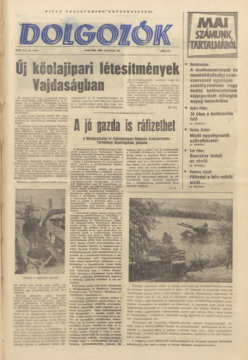 Dolgozók, 22. évf. 1968. december 20. 51. sz.