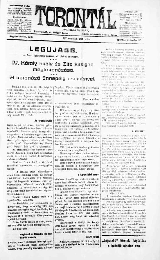 Torontál, 45. évf. 1916. december 30. 298. sz.