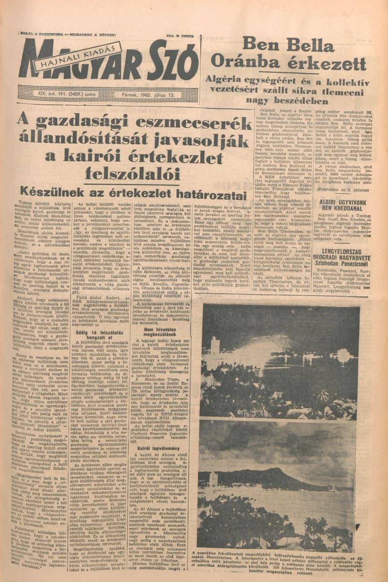 Magyar Szó, 19. évf. 1962. július 13. 191. sz. 1–13. oldal