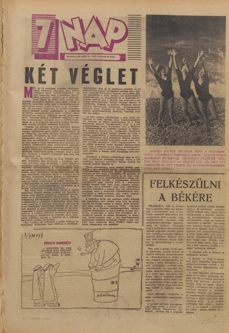 7 Nap, 16. évf. 1961. július 14. 28. sz. 1–18. oldal