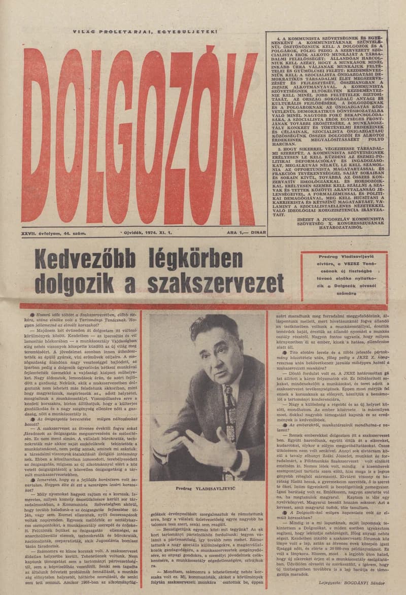 Dolgozók, 28. évf. 1974. november 1. 44. sz.